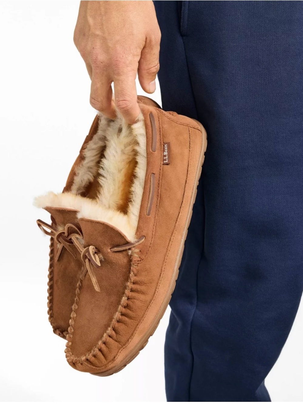 (NWT) L.L. Bean Men’s Wicked Good Slipper Moccasin, Brown size 7